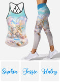 Salty Lil Beach - Personalized Sea Lover Cross Tank Top and Leggings