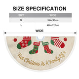 First Christmas As A Family Of - Personalized Family Tree Skirt
