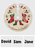 First Christmas As A Family Of - Personalized Family Tree Skirt