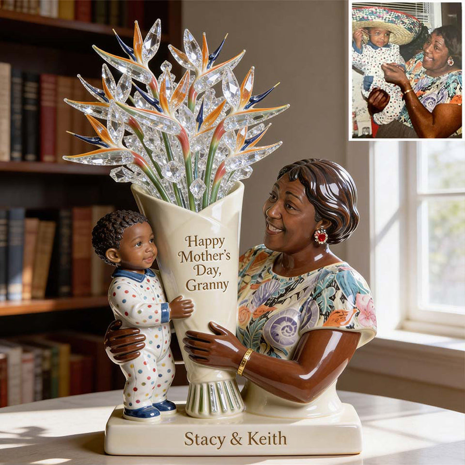 Grandma's Bouquet - Personalized Grandma Custom Shaped Acrylic Plaque