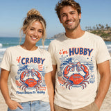 If Crabby Please Return To Hubby - Personalized Couple All Over Shirt
