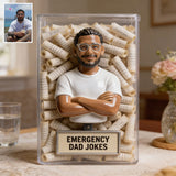 Emergency Dad Jokes Container - Personalized Father Acrylic Pot
