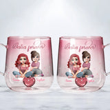 Besties Forever - Personalized Bestie Gradient Glass Mug