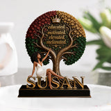 Happy Juneteeth, Black History, Black Pride - Personalized African American Custom Shaped Acrylic Plaque