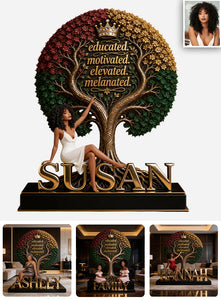 Happy Juneteeth, Black History, Black Pride - Personalized African American Custom Shaped Acrylic Plaque