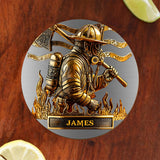 Proud Firefighter - Personalized Firefighter Whiskey Glass