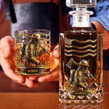 Proud Firefighter - Personalized Firefighter Whiskey Decanter Set