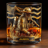 Proud Firefighter - Personalized Firefighter Whiskey Glass