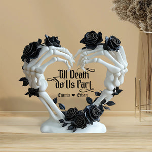 Till Death Do Us Part - Personalized Skull Custom Shaped Acrylic Plaque