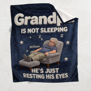 Dad Is Not Sleeping - Personalized Father Blanket