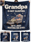 Dad Is Not Sleeping - Personalized Father Blanket