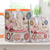 Peace Love Yoga - Personalized Yoga Accent Mug & Coaster