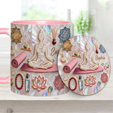 Peace Love Yoga - Personalized Yoga Accent Mug & Coaster
