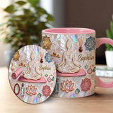 Peace Love Yoga - Personalized Yoga Accent Mug & Coaster