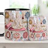 Peace Love Yoga - Personalized Yoga Accent Mug & Coaster