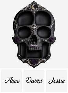Scary Night - Personalized Skull Wood Tray