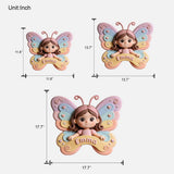 Butterfly Wings - Personalized Kid Custom Shaped Wood Sign