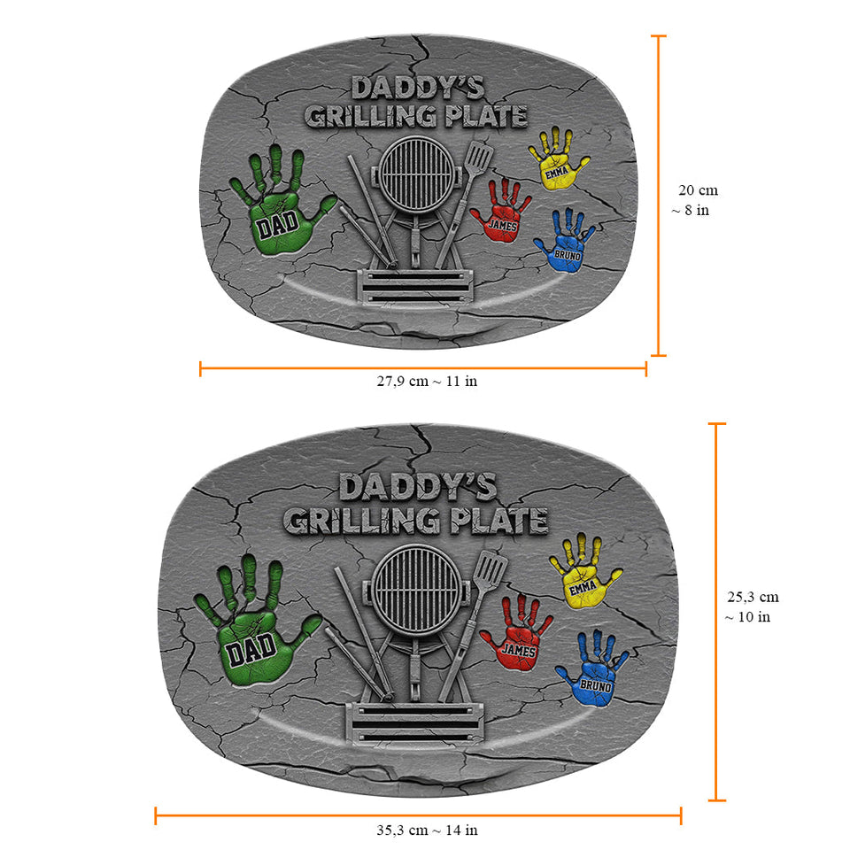 Daddy's Grilling Plate - Personalized Father Plate