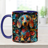 Love Dachshunds - Personalized Dachshund Accent Mug