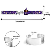 Witch Name Bracelet Magical Girl - Personalized Witch Shaped Cuff Bracelet