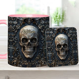 Touch My Coffee And I Will Drink It From Your Skull - Personalized Skull Accent Mug