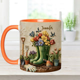 Love Gardening - Personalized Gardening Set Accent Mug with Acrylic Stirrers