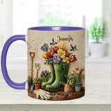 Love Gardening - Personalized Gardening Set Accent Mug with Acrylic Stirrers