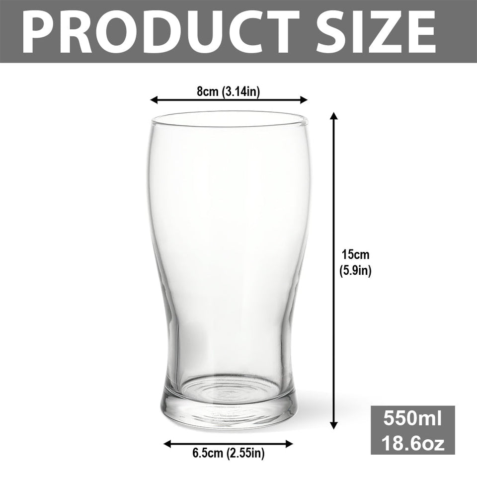 Love Football - Personalized Football Beer Pint