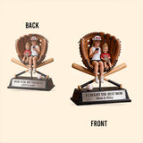 We Caught The Best Mom - Personalized Baseball Custom Shaped Acrylic Plaque