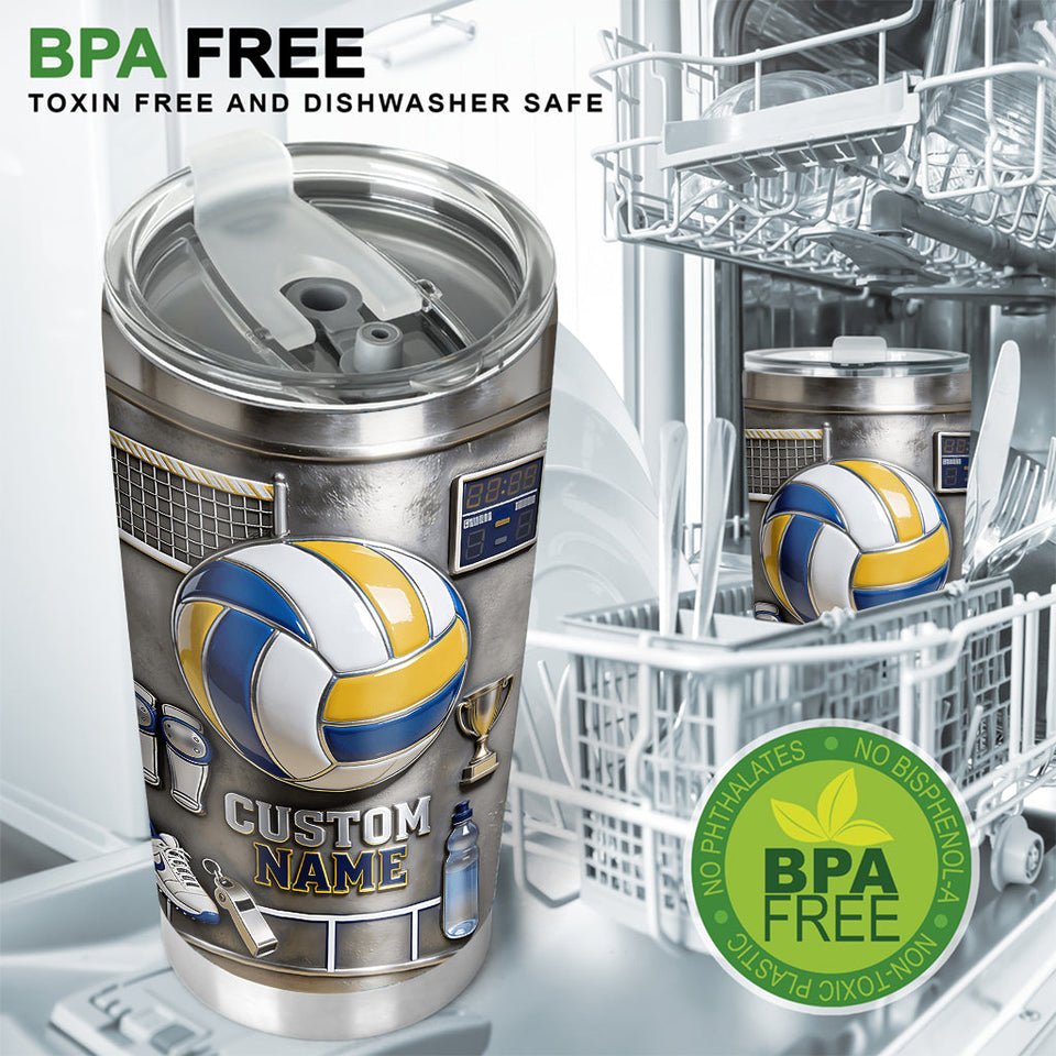 Love Volleyball - Personalized Volleyball Tumbler