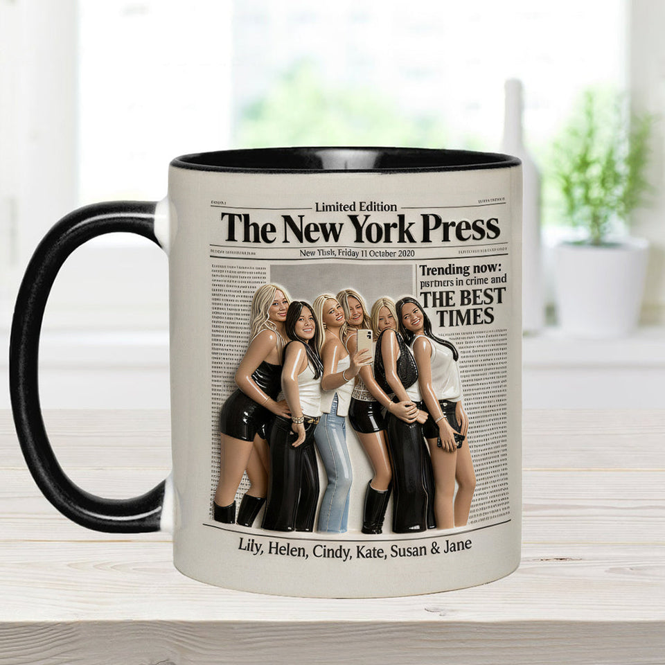 Besties Forever - Personalized Bestie Accent Mug