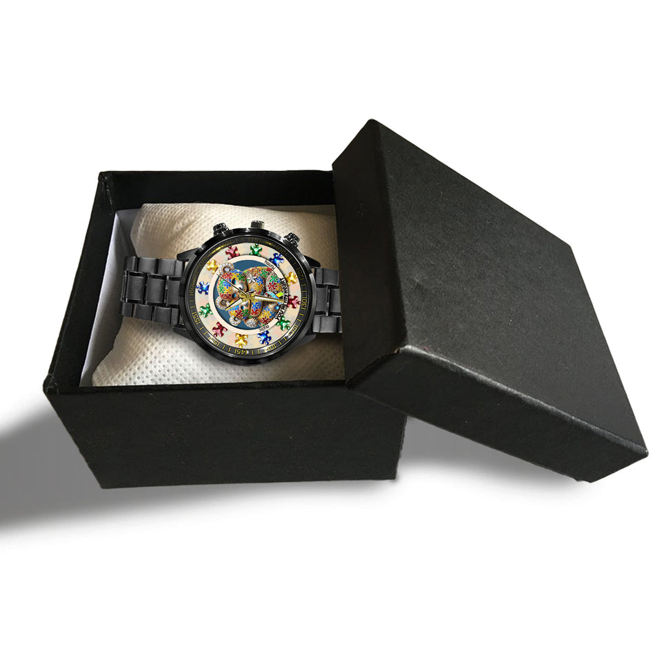Tu es mon cœur - Montre-bracelet personnalisée pour la sensibilisation à l'autisme