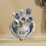 Toile De Jouy Floral - Personalized Memorial Custom Shaped Acrylic Plaque