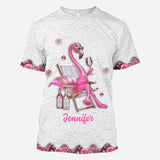 Be a Flamingo In a Flock of Pigeons - Personalized Flamingo All Over Shirt