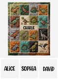 Love Dinosaur - Personalized Kid Blanket