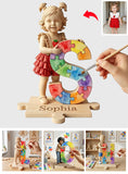 Autism Awareness Coloring - Personalized Autism Awareness Custom Shaped Wood Plaque