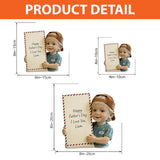 Custom Any Photo, Perfect Father's Day Gift - Personalized Kid Custom Shaped Acrylic Plaque