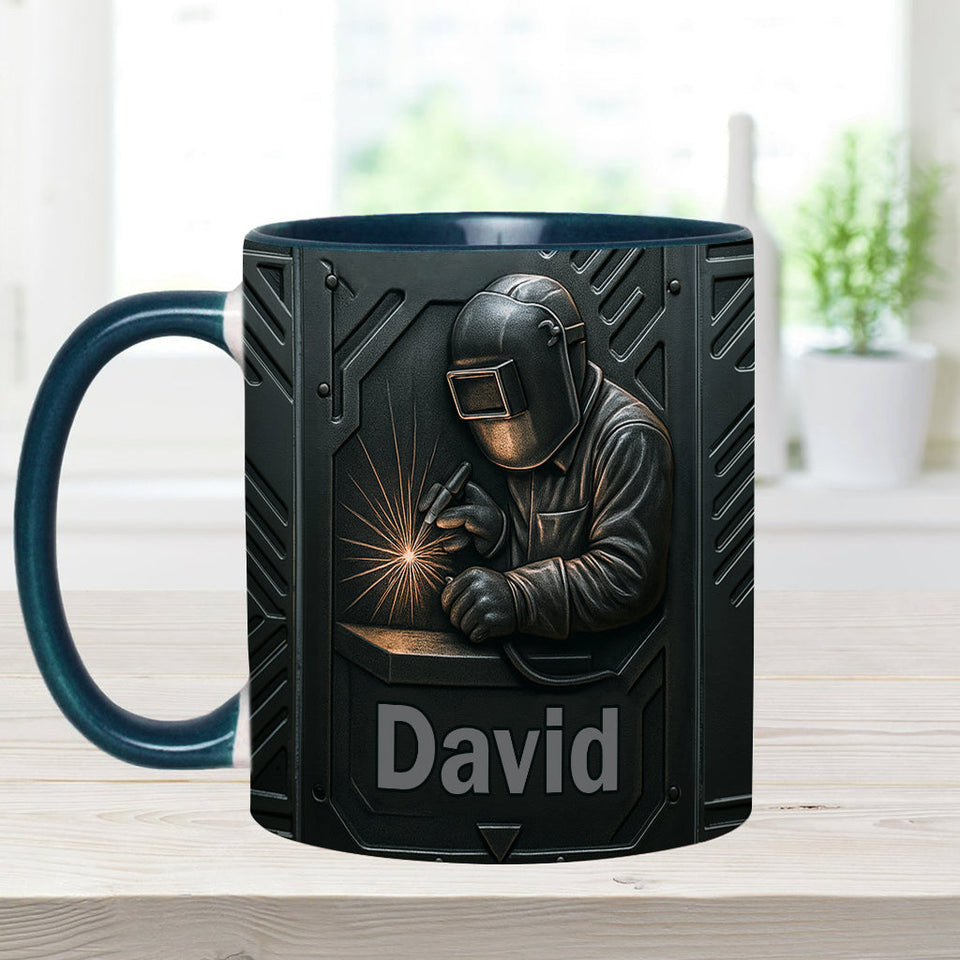 Cool Welder Men - Personalized Welder Accent Mug