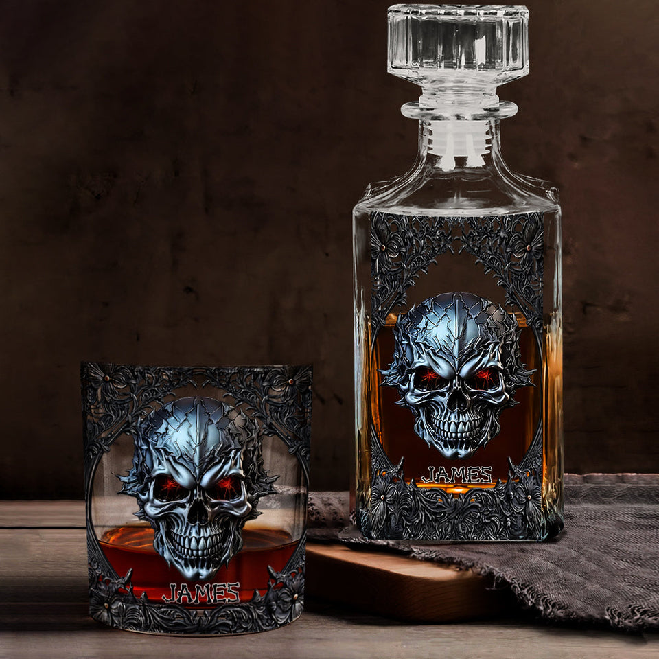 Cool Skull - Personalized Skull Whiskey Decanter Set