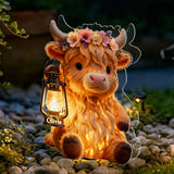 Love Highland Cow - Personalized Highland Cow Solar Acrylic Light