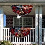 Because Of The Brave - Personalized Veteran Pleated Fan Flag