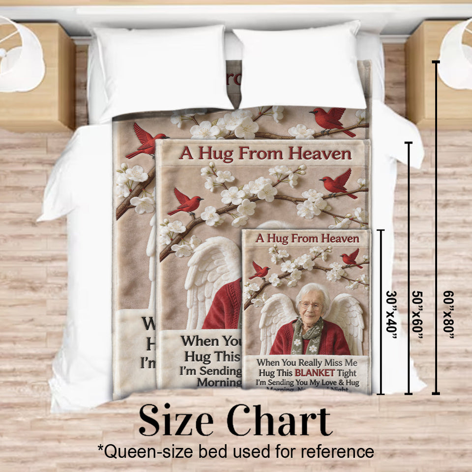 A Hug From Heaven - Personalized Memorial Blanket