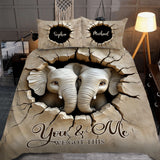 You & Me We Got This - Personalized Elephant Quilt Set