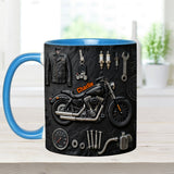 Motorcycle - Personalized Biker Accent Mug & Coaster