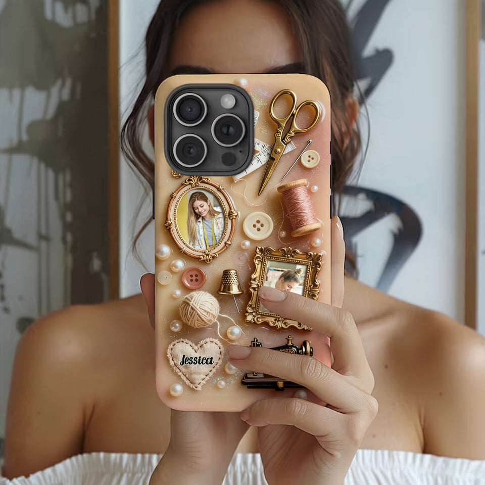 Love Sewing - Personalized Sewing Full Print Phone Case