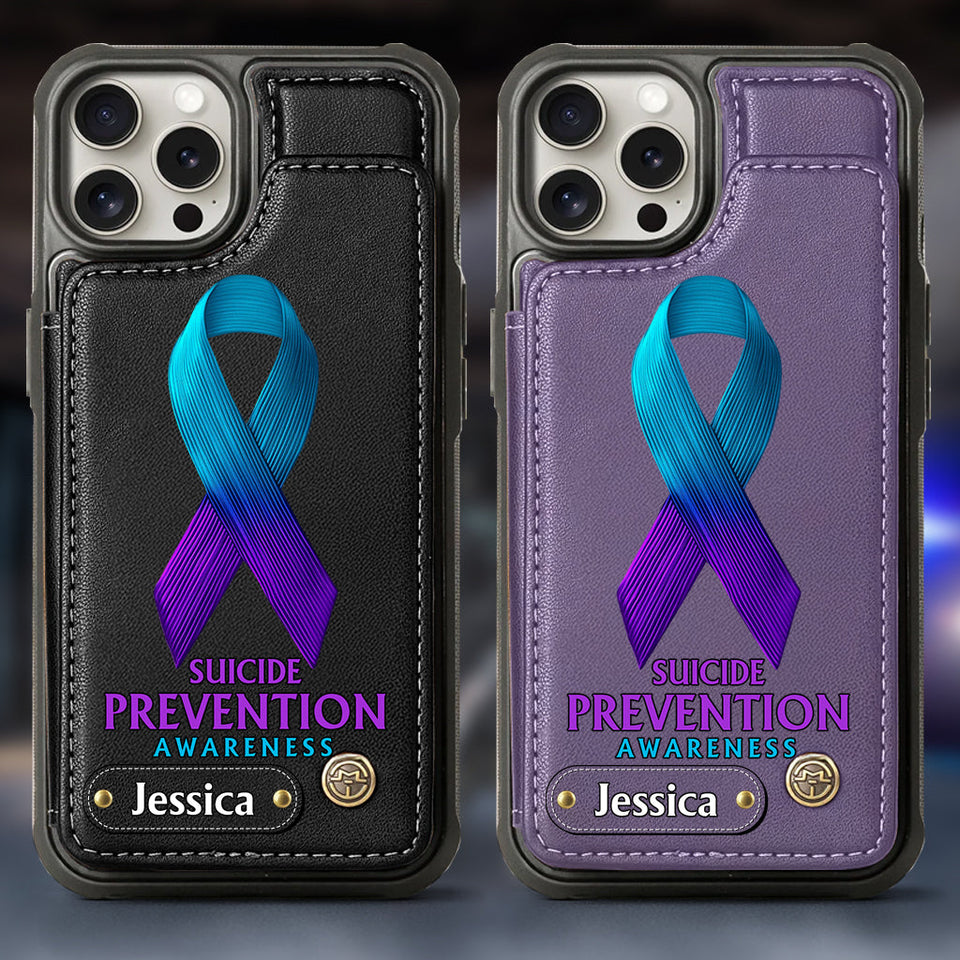 Vous comptez - Étui portefeuille personnalisé pour téléphone portable, conçu pour la prévention du suicide