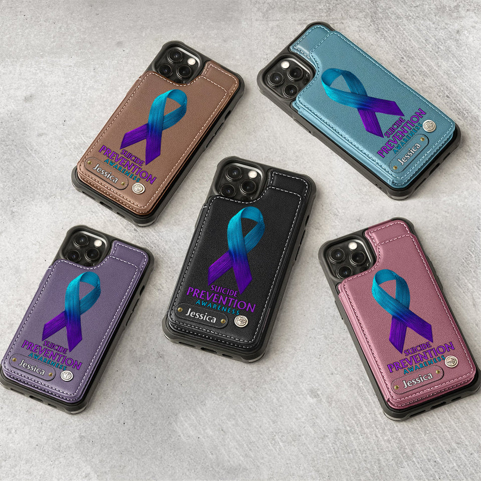 Vous comptez - Étui portefeuille personnalisé pour téléphone portable, conçu pour la prévention du suicide