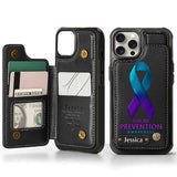Vous comptez - Étui portefeuille personnalisé pour téléphone portable, conçu pour la prévention du suicide