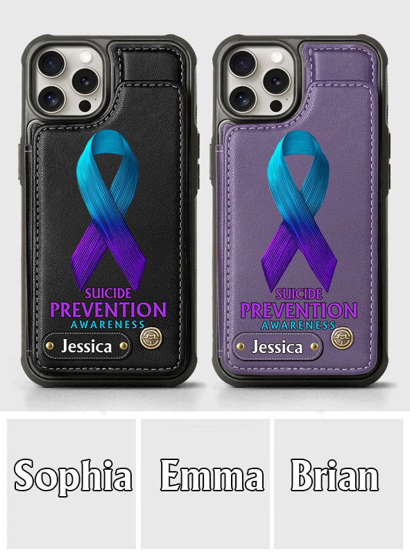 Vous comptez - Étui portefeuille personnalisé pour téléphone portable, conçu pour la prévention du suicide