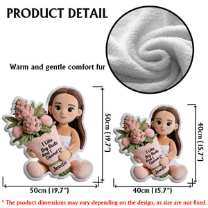 Funny Weed - Personalized Weed Faux Fur Shaped Pillow